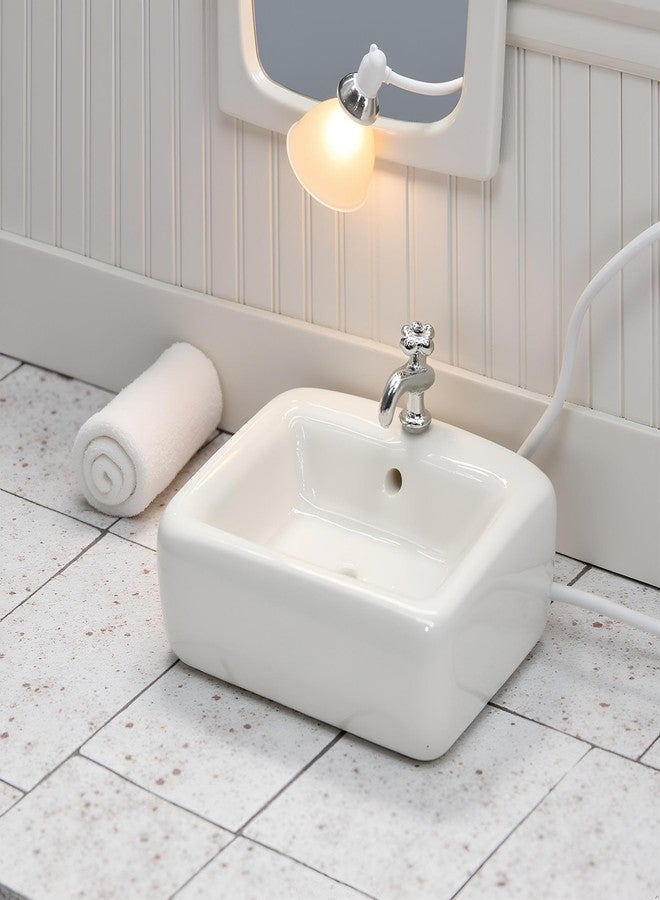 WaigN Dollhouse Wash Basin Wide Application Exquisite 1:12 Scale Doll House Furniture Sink for Entertainment Square, Furniture, Decorations - Image 4